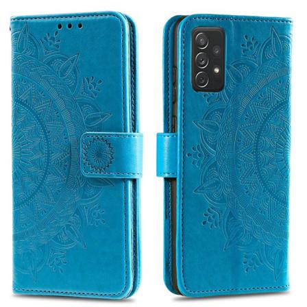 Skalo Samsung A52/a52s Mandala Plånboksfodral - Blå Blå