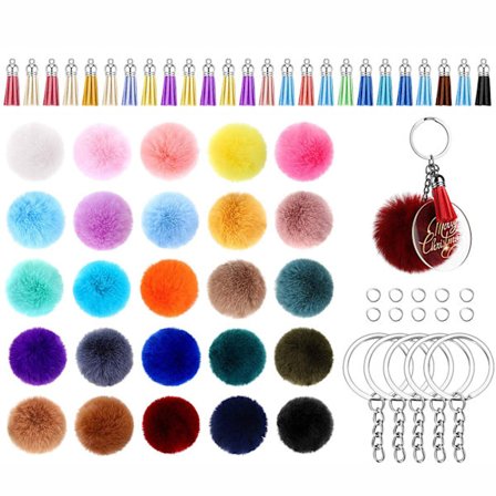 170 stycken nyckelkedjetillbehör, ring med kedja, öppna ringar, Le