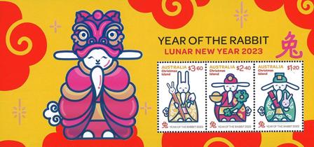 Christmas Islands - Kaninens år - Postfrisk miniark