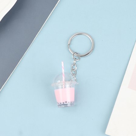 Bubble Tea DIY Nyckelring Högkvalitativ Akryl Pendant Ryggsäck K