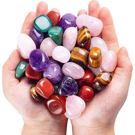 1,36 kg Naturlig Bulk Assorteret Tromlepolerede Sten Krystalsæt Kvarts Sten Kit Ægte Rå Sten Til Boligindretning Reiki Gaver Energi Terapi Begynder