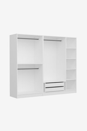 Hanah Home - Vaatekaappi Lowri - Valkoinen - Vaatekaapit - - Homeroom