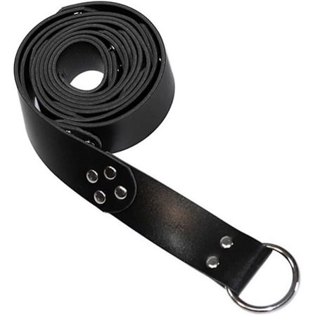 Viking O-Ring Spänne Bälte (Svart), PU Läder Ringbälte, Medeltida