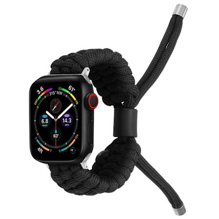 Paracord-ranneke säädettävällä punotulla hihnalla Apple Watch -sarjaan 7/8 45 mm Paracord-ranneke nailonista punottu ranneke