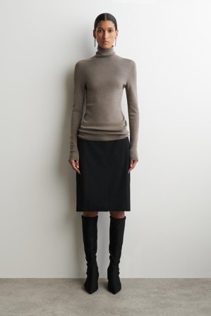 COS Femme Haut Sans Couture En Laine Scintillante in Beige