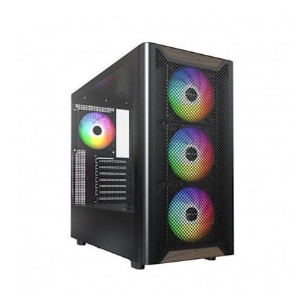 PC-chassi - MONTECH - XR Wood - Midi-Tower - ARGB - Härdat Glas - Svart