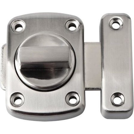 Vridlås Dörrlås med 6 Bultar för Dörr, Fönster, Skåp och Trädgård, Borstad Metallyta, EMS220U [BR]