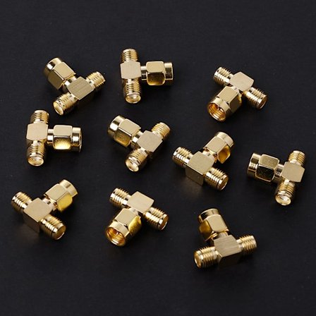 10 STK 3-veis splitter SMA hann til to SMA hunn trippel for T RF Adapter Connect