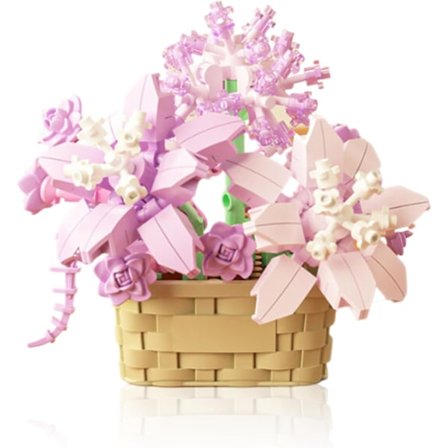 Mini Blomster Byggekloss Sett, Botanisk Samling Bursdagsgave til Jenter Gutter Voksne Barn Alder 6+