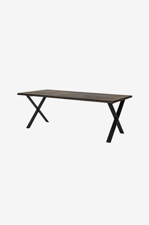 Torkelson - Matbord Exxet 210 cm med X-ben i metall - Brun - Matbord - Från Homeroom