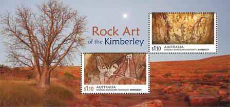 Australien - Klippekunst Kimberley - Postfrisk miniark