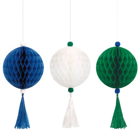 Hængende Honeycombs med Kvaster Blå/Hvid/Grøn
