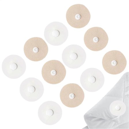 26-27 Silitettävät nepparit peittoon, silitettävät sängyn nepparit, 6 paria peitonpidikeklipsejä