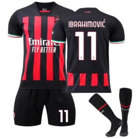 AC Milan hjemmefodboldtrøje træningsoverall 22/23- 11-Ibrahimovic 12-13 år