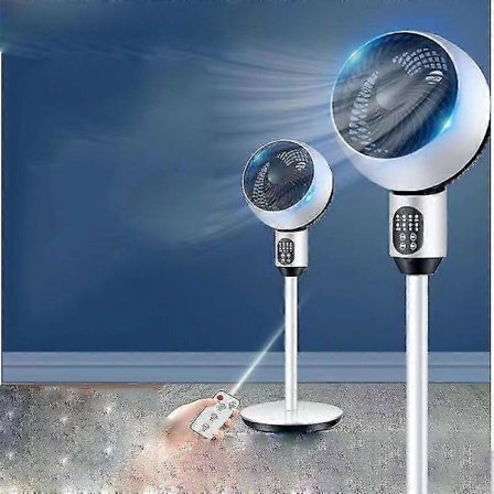 Inomhus Fläkt på Fot Oscillerande Fläkt Hög Hastighet Vertikal Fläkt 360 Cirkulation Tyst och Kraftfull Golvfläkt För Sovrum Hemmakontor Vit-Bra