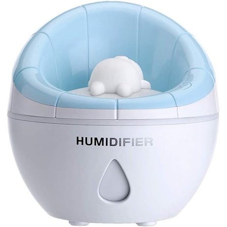 Mini kall luftfuktare med 350 ml vattenkapacitet, lämplig för hemmakontor sovrum (blå)