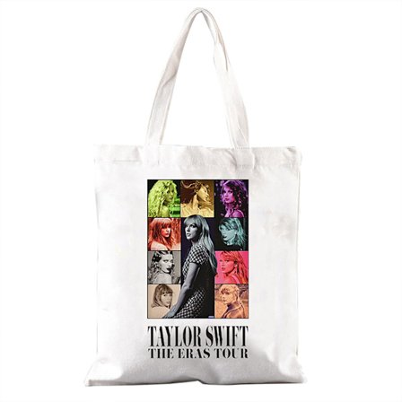 Taylor Swift The Eras Tour Canvas Shopping Bag Skuldertaske Shopper Bags Gave til TS Fans Musikelskende