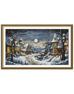 Broderipakke Bilde Vinterby - Nova Sloboda