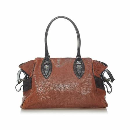 Fendi Vintage, Leather Etniko Handbag Bruin, Dames, Maat:ONE Size,leer