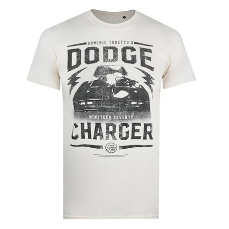 Snabb & Furious Herr Dodge Charger T-shirt L Naturlig