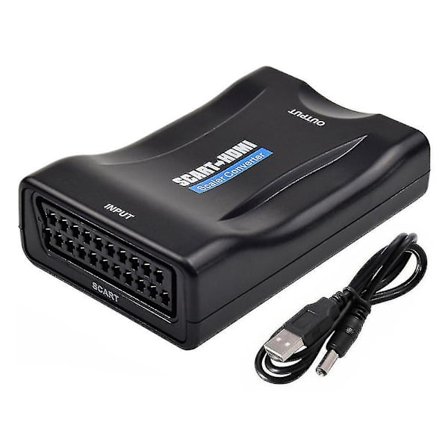 Hdmi till Scart Hdmi Video Scaler Konverter Ljudadapter för Dvd Tv