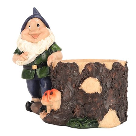 Resin Blomsterpotte Liten Mann Stil Bred Stor Base Holdbar Lett Vekt Sukkulent Plantekasse for Hage Terrasse Hjem