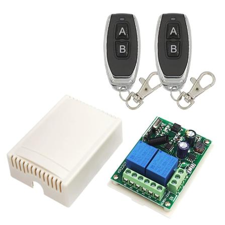 2023 220v AC 2 Kanaler Trådløs Fjernkontrollbryter, 433mhz RF Mottaker Relémodul, Husholdning Ny