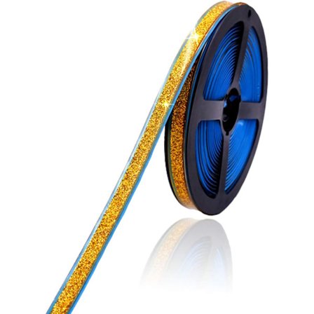 Selvklebende listverk, takkant, vanntett, for skap, toaletter, benker, vegg, speil, kjøkkendekorasjon, gull, Lengde: 6m