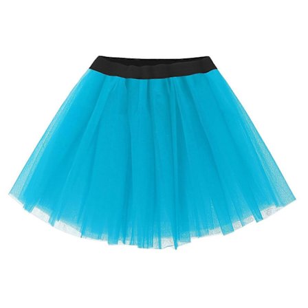 Dame Vintage Tylskørt Klassisk Voksen 3 Lag Tyl Elastisk Talje Tylskørt til Halloweenfest Festivalfejring Hvid