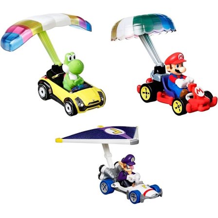 3-Pakke Hot Wheels Super Mario Kart Racers 1:64 Biler Metall