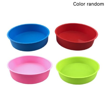 Rund silikonform 8 hulrom bakeformer Fondant Tilfeldig farge En størrelse