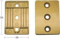 Habo 1104 Dørdel 2-pak Hvid, Dør- & vinduesbeslag