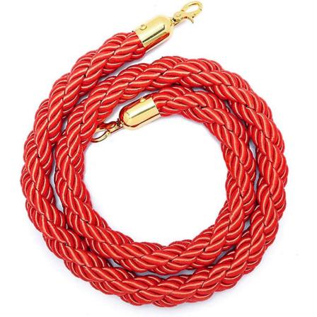 Ohjaava köysieste, köysieste, jonoeste, ohjausjärjestelmän ohjaava köysi kultaisella koukkulla 1,5 m punainen