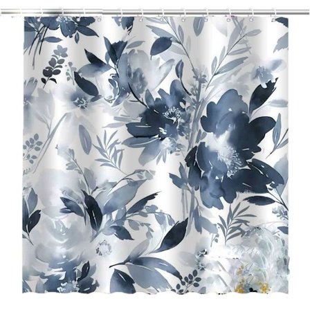 Badeforhæng Simpelt blomstret badeforhæng STYLE 1 STYLE 1