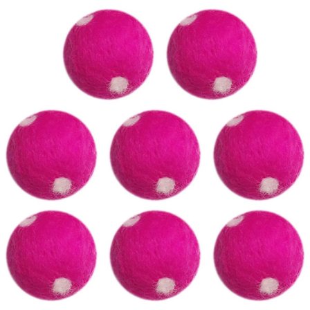 8 stk Filtkule Katteleker, Miljøvennlige og Trygge for Katter, Roserød