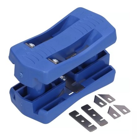 Sininen puun reunalistauksen reunaviiluleikkuri Manuaalinen reunaleikkuri Puun reunaleikkuri