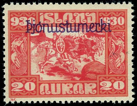 Island 1930 - Tjenestemærke AFA 49 - Postfrisk
