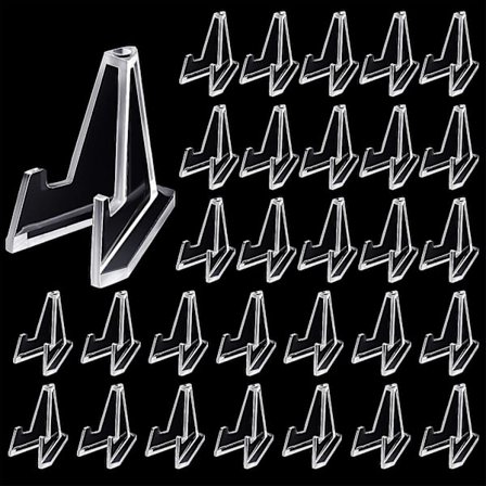 Myntställ Mini Akryl Staffli Stativ Myntdisplay Staffli Hållare För Visning Av Mynt Fickur Kapslar Utmaningsmedaljer, 1,4 Tum Höga (genomskinlig,30