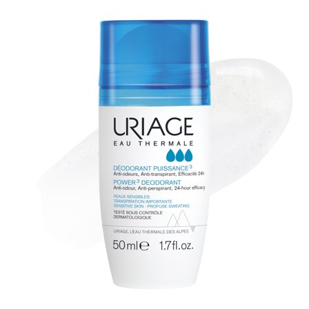 URIAGE Deodorante Power3 Roll-on, Efficacia antitraspirante antiodore 24h 50ml - Deodorante Roll-on