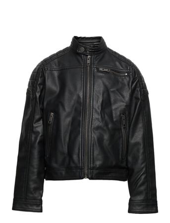 Jjerocky Jacket Jr Outerwear Jackets & Coats Leather Jacket Svart Jack & J S