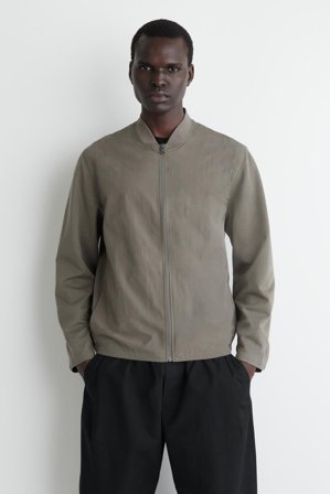 COS Men's Bomber Con Pannelli In Nylon in Grigio