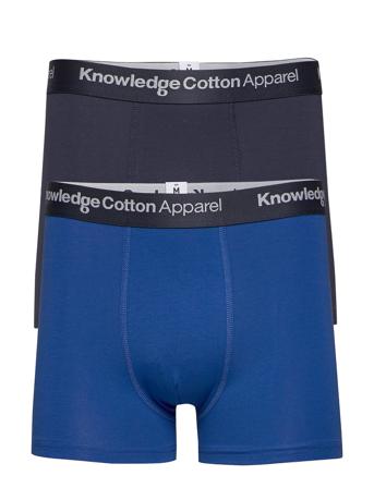 Maple 2-Pack Underwear - Gots/Vegan Boxerkalsonger Blå Knowledge Cotton Apparel