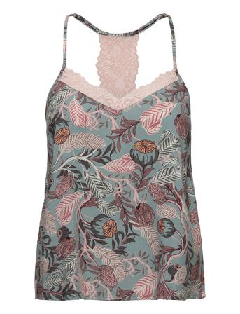 Cami Woven Leaf Floral Top Multi/mönstrad Hunkemöller