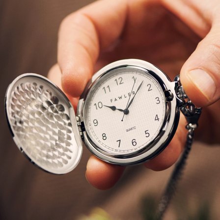 Easton | Reloj de bolsillo plateado para hombres - Relojes de bolsillo