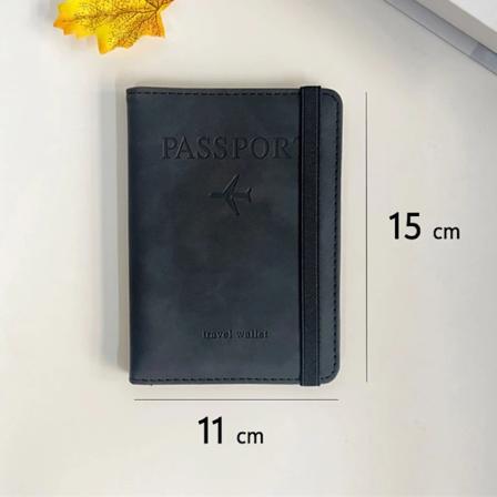 RFID Anti-Blokering Tynd Pas Holder Cover Case Rejse Tegnebog til Mænd Kvinder Multifunktionel ID Bank Kort Holder Tilbehør Black A