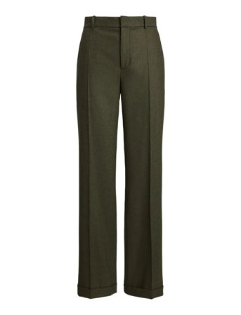 Wool Relaxed Straight Pant Brown Polo Ralph Lauren
