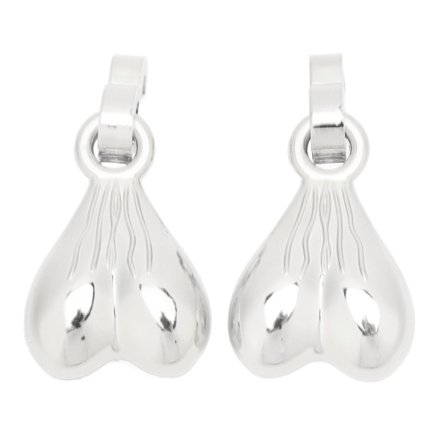 2 ST Mutter Sko Dekoration ABS Bollar Sko Clips Distinkta Roliga Skotillbehör för Julklappar Silver