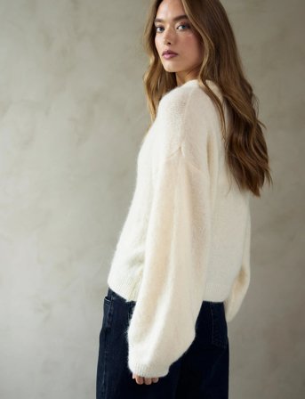 Noella Kae Knit Cardigan - Cream - M/L