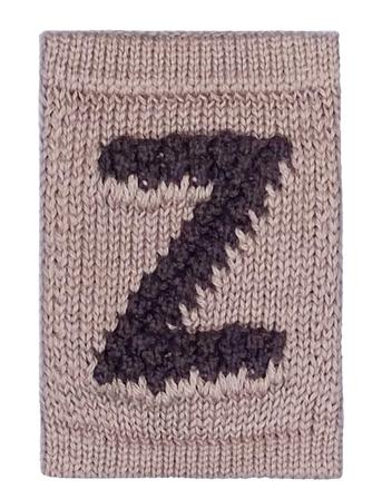 Knitted Letter Z, Nature Beige Smallstuff