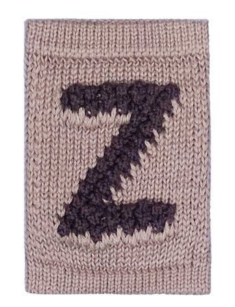 Knitted Letter Z, Nature Beige Smallstuff